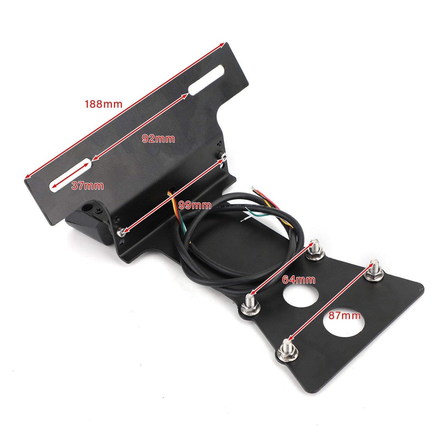 Porta targa moto con fanale posteriore per Yamaha XSR900 14-20 Generico