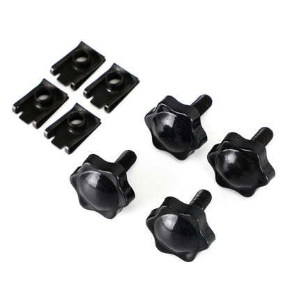4Pcs Bisaccia Leva di Bloccaggio Bulloni e Dadi Kit Adatto Per Glide King Touring 96-19 Argento Generico