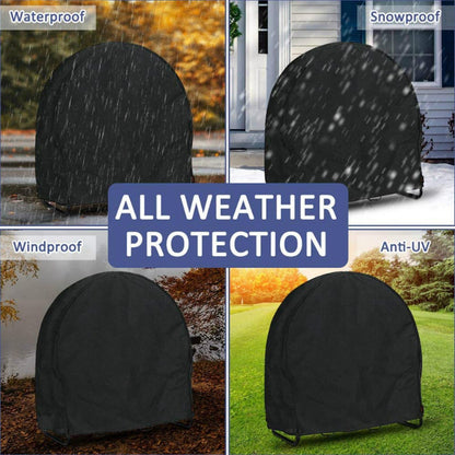 Log Hoop Rack Cover Chiusura impermeabile resistente alle intemperie per porta legna da ardere rotondo