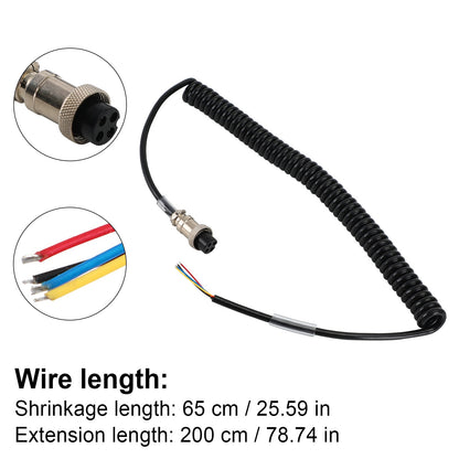 Cavo di ricambio a spirale per microfono Cavo a 4 pin per walkie talkie per auto Pr550Pr3100