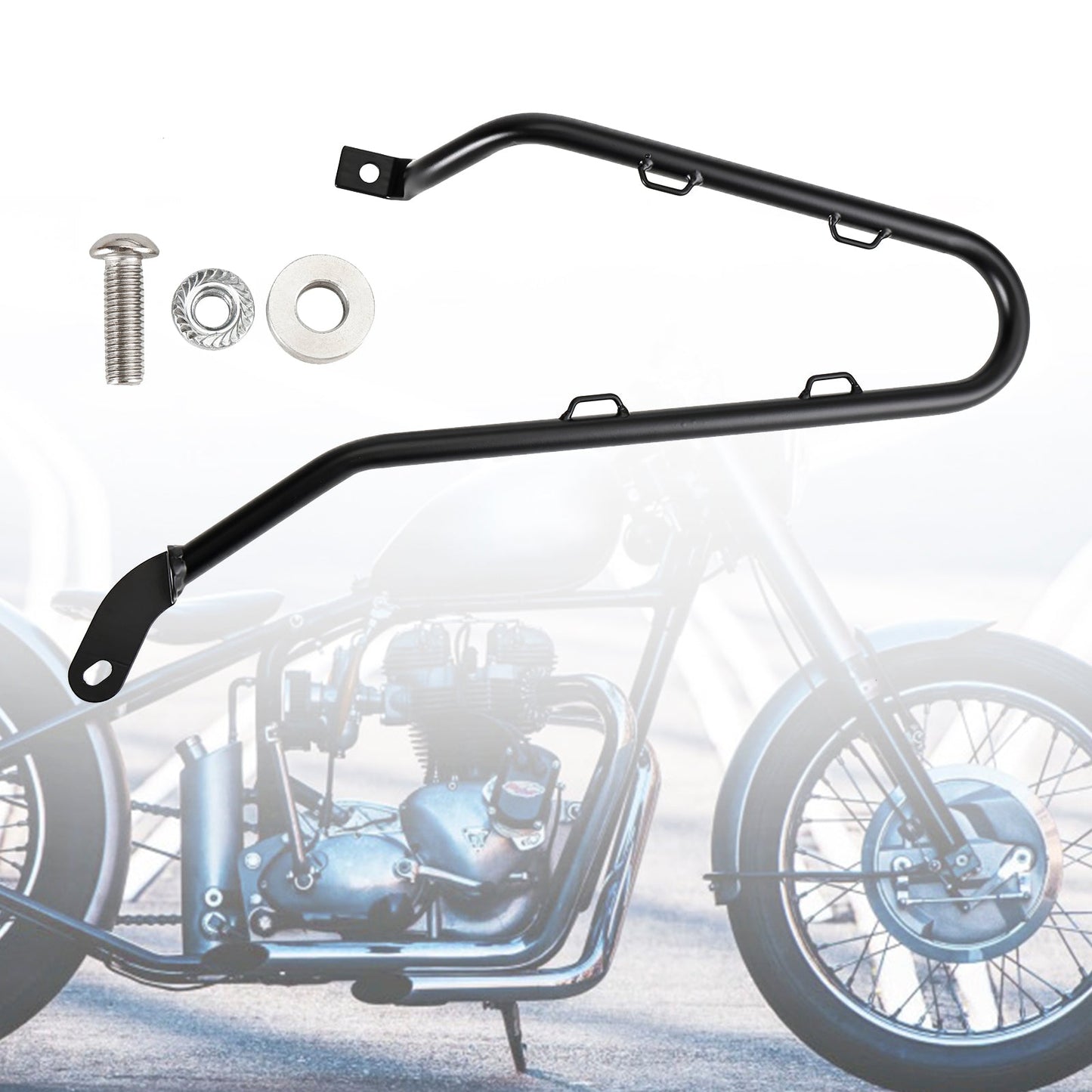 Staffa di montaggio per borsa laterale Triumph Bobber 2017-2023 Nera Sinistra