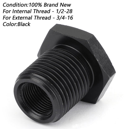 3PCS 1/2-28 a 3/4-16, 13/16-16, 3/4 NPT Filettatura Adattatori Filtro Olio Nero Nuovo