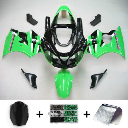 Amotopart rivestimento Kawasaki ZX6R 636 (2000-2002) Kit di paura verde