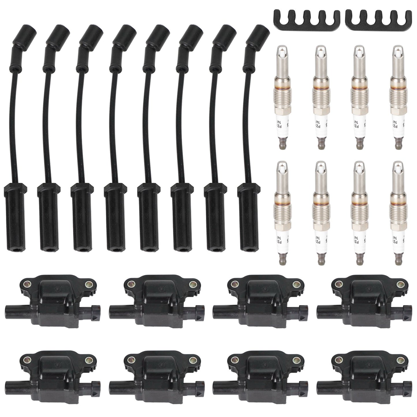 8 PZ Silverado 1500 Tahoe GMC Piazza Bobina di Accensione + Candela + Fili 12611424 8125706160 D510C E893 UF-413 UF413 12570616