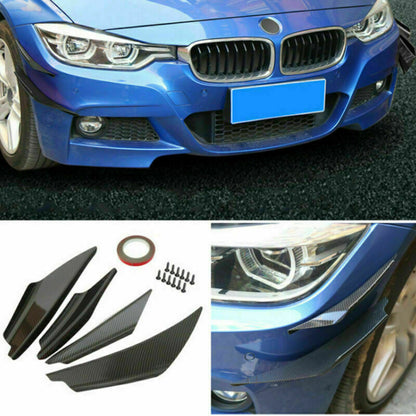 4 pezzi Canard per spoiler per splitter corpo pinne paraurti anteriore auto universali