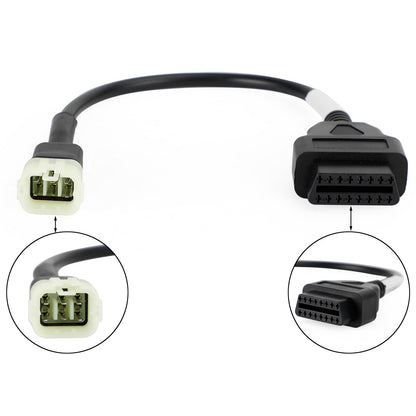 Le migliori offerte per Kawasaki Moto Scooter ATV cavo OBD2 6 pin adattatore spina diagnostica
