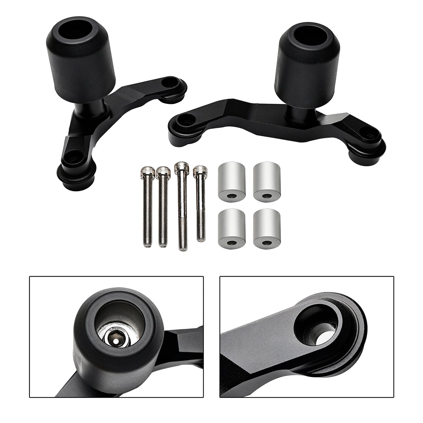 Protezione Tampone Telaio Anti-Crash Kawasaki Zh2 2020-2023 Nero Fedex Express
