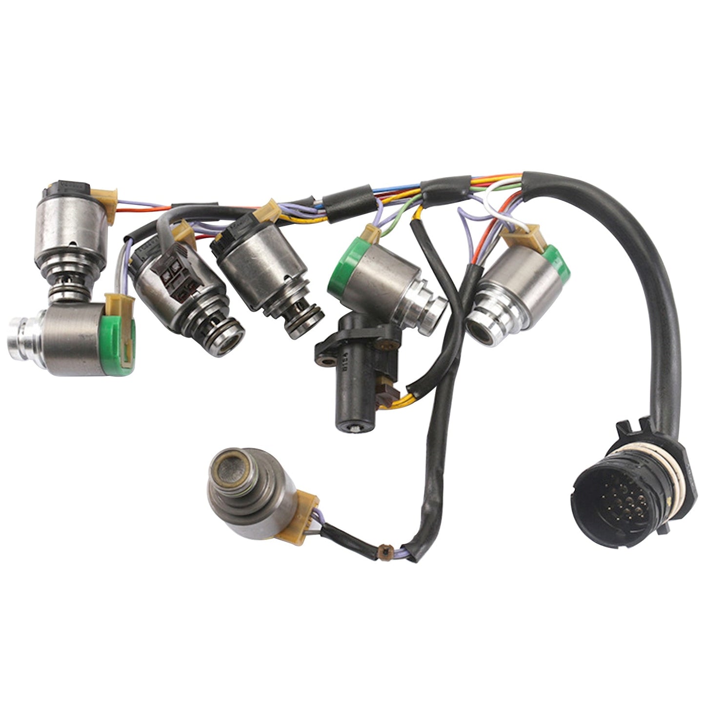 AUDI S6/RS6 2003-2006 5 SP AWD V8 4.2L 7PCS 5HP19 Solenoidi di trasmissione con cablaggio interno