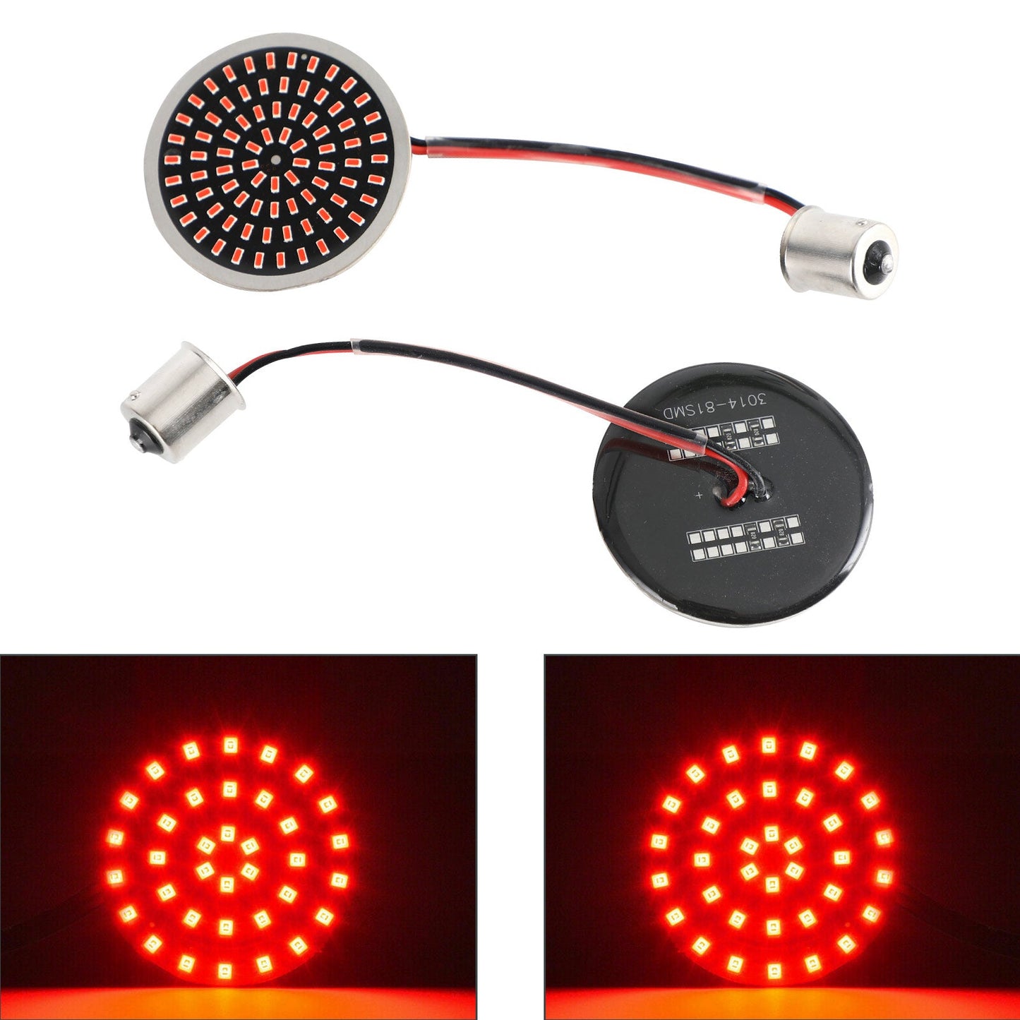 1156 LED Indicatori di direzione per indicatori di direzione Lampada adatta per Softail Touring Dyna Sportster Generico