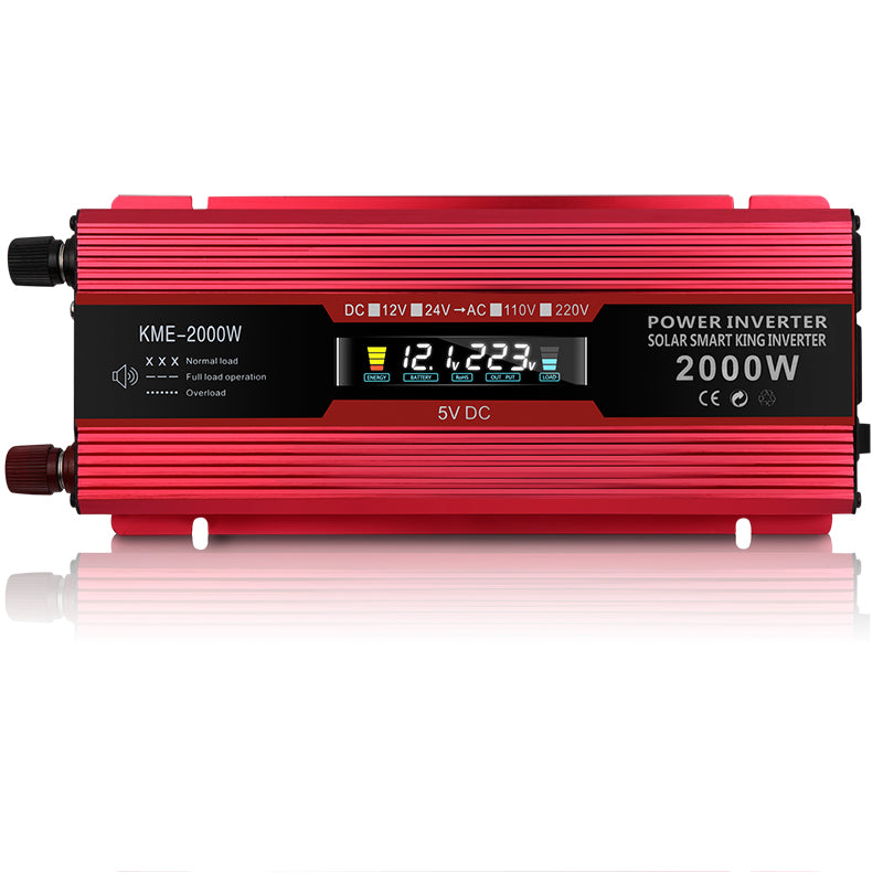 Convertitore di alimentazione per auto Convertitore DC 12V a AC 220V LCD 2000W Display LED trasformatore