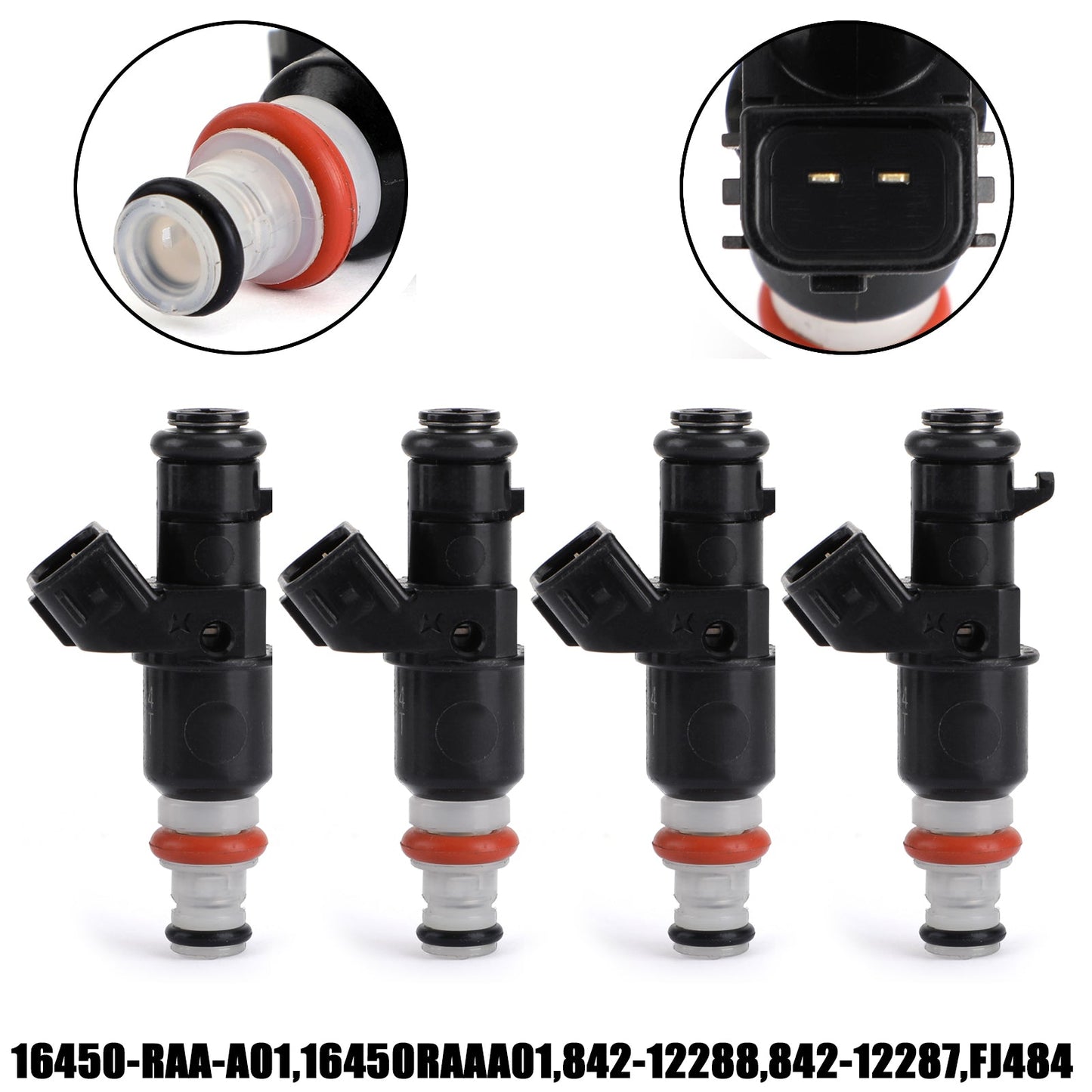 4PCS Iniettori di Carburante Per 2003-2007 Honda Accord 2.4L 16450RAAA01 16450-RAA-A01 Generico