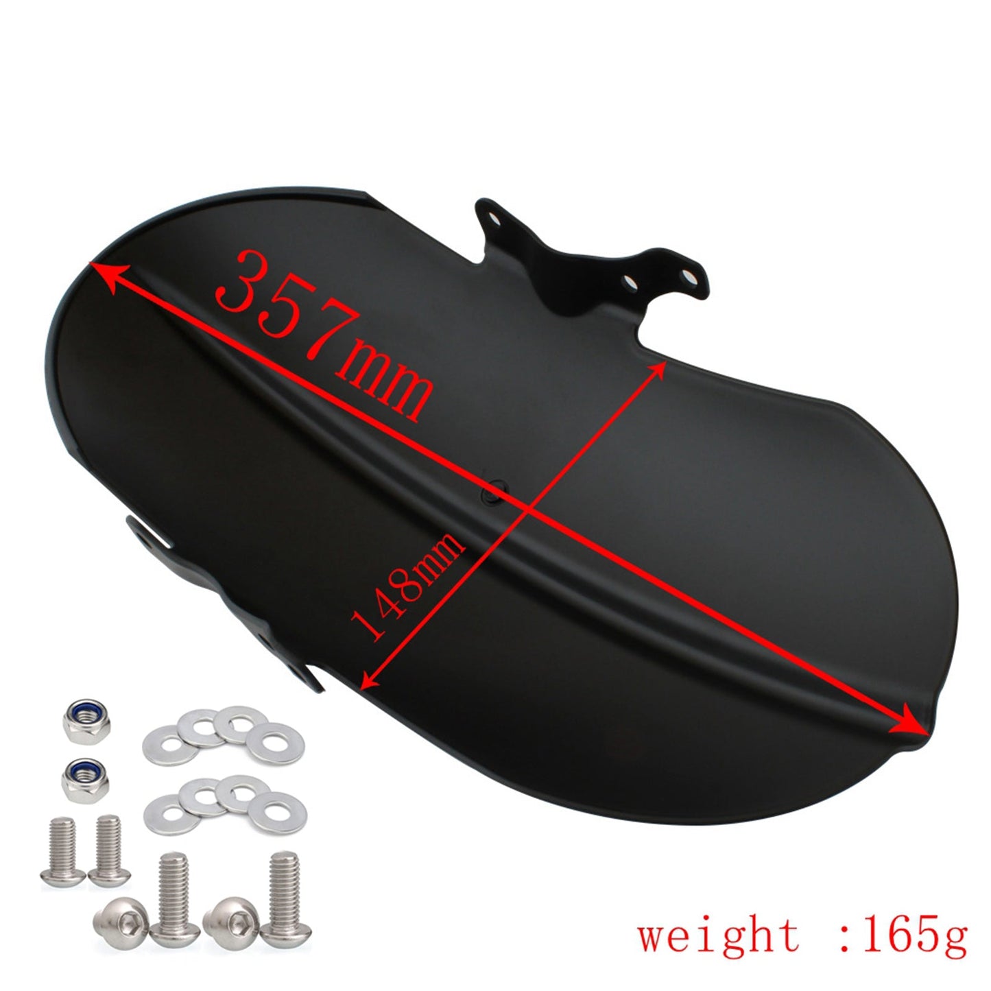Parafango Anteriore Corto Adatto Per Bonneville Speedmaster Bobber Nero 1200 2018-2021 Generico