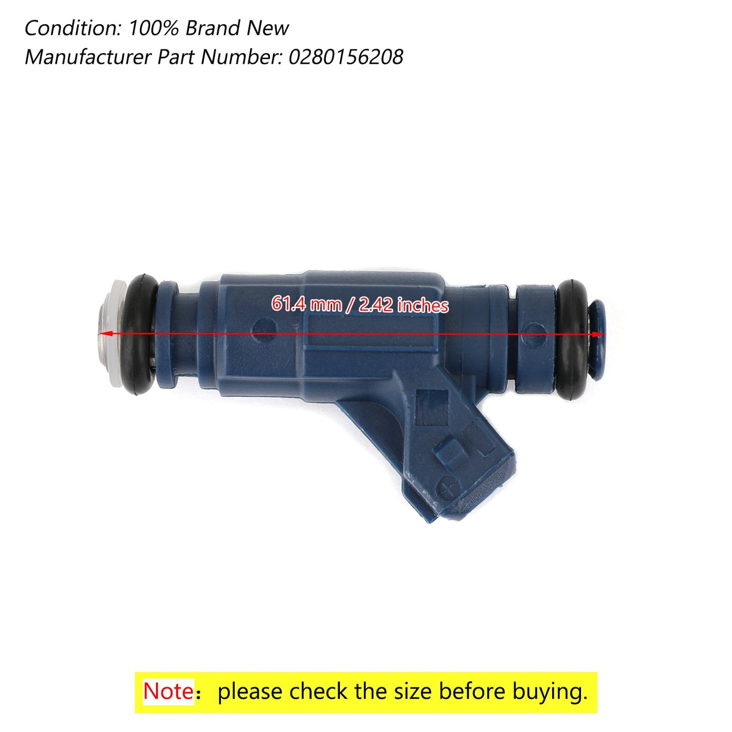 2X Iniettori di Carburante 0280156208 Per Polaris SPORTSMAN X2 700 800 RANGER 700 800 RGR Generico
