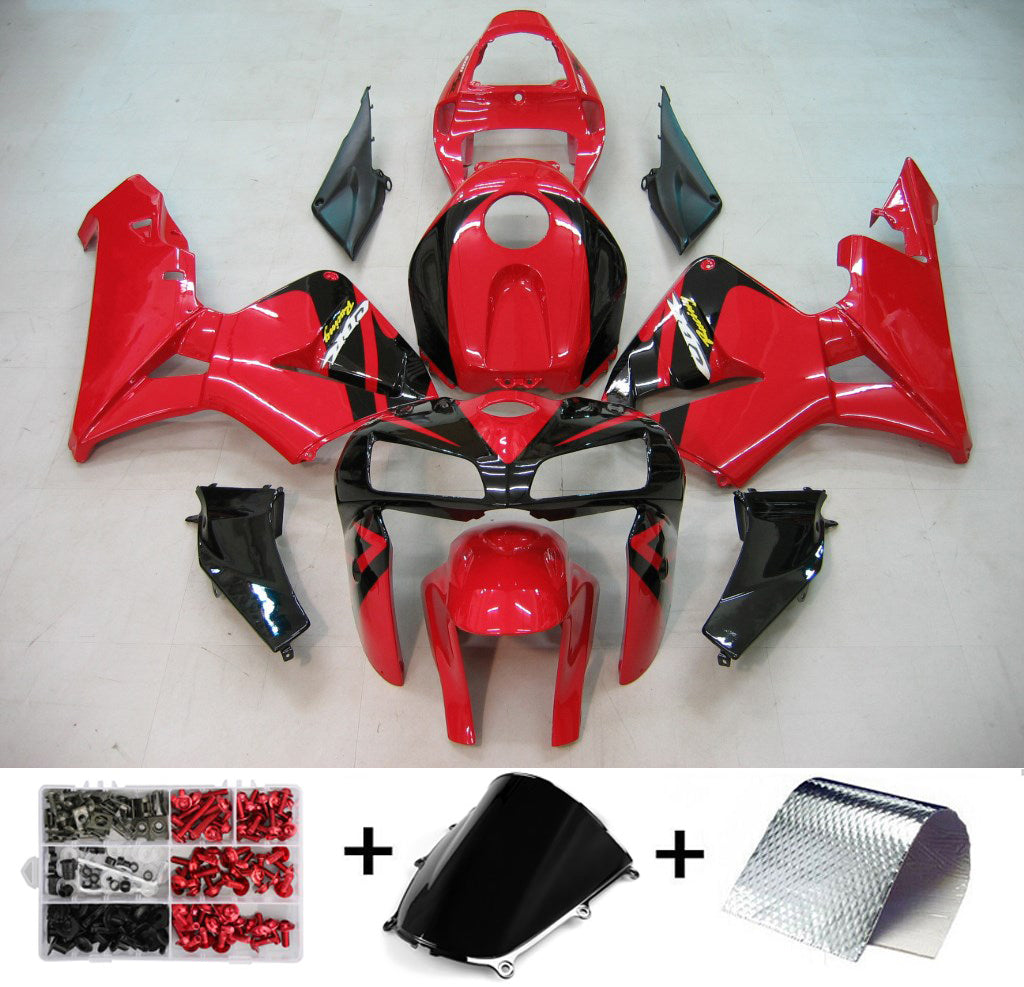 Amotopart 2005-2006 CBR600rr Honda Cladding F5 Red Kit