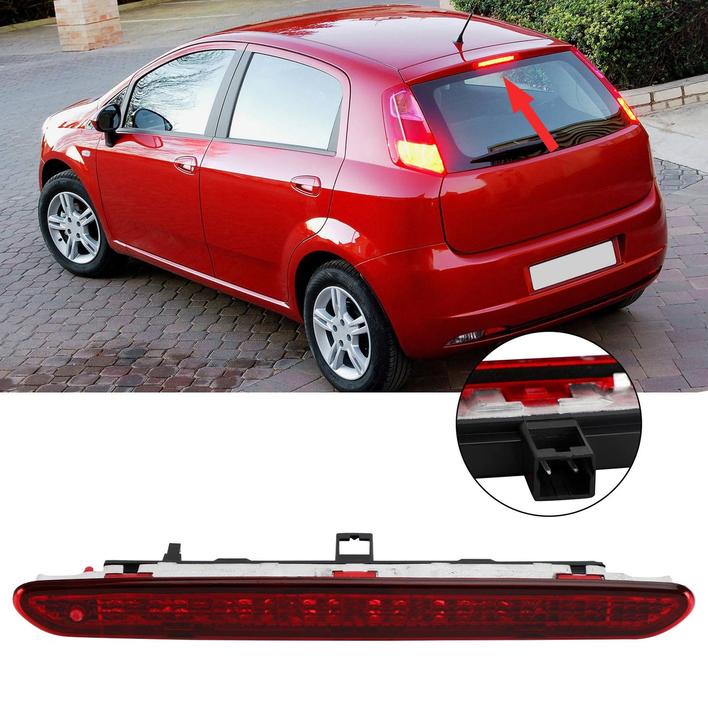 Terza luce di arresto del freno Lampada di arresto 51974522 per Fiat GRANDE PUNTO EVO 3rd 2012-19