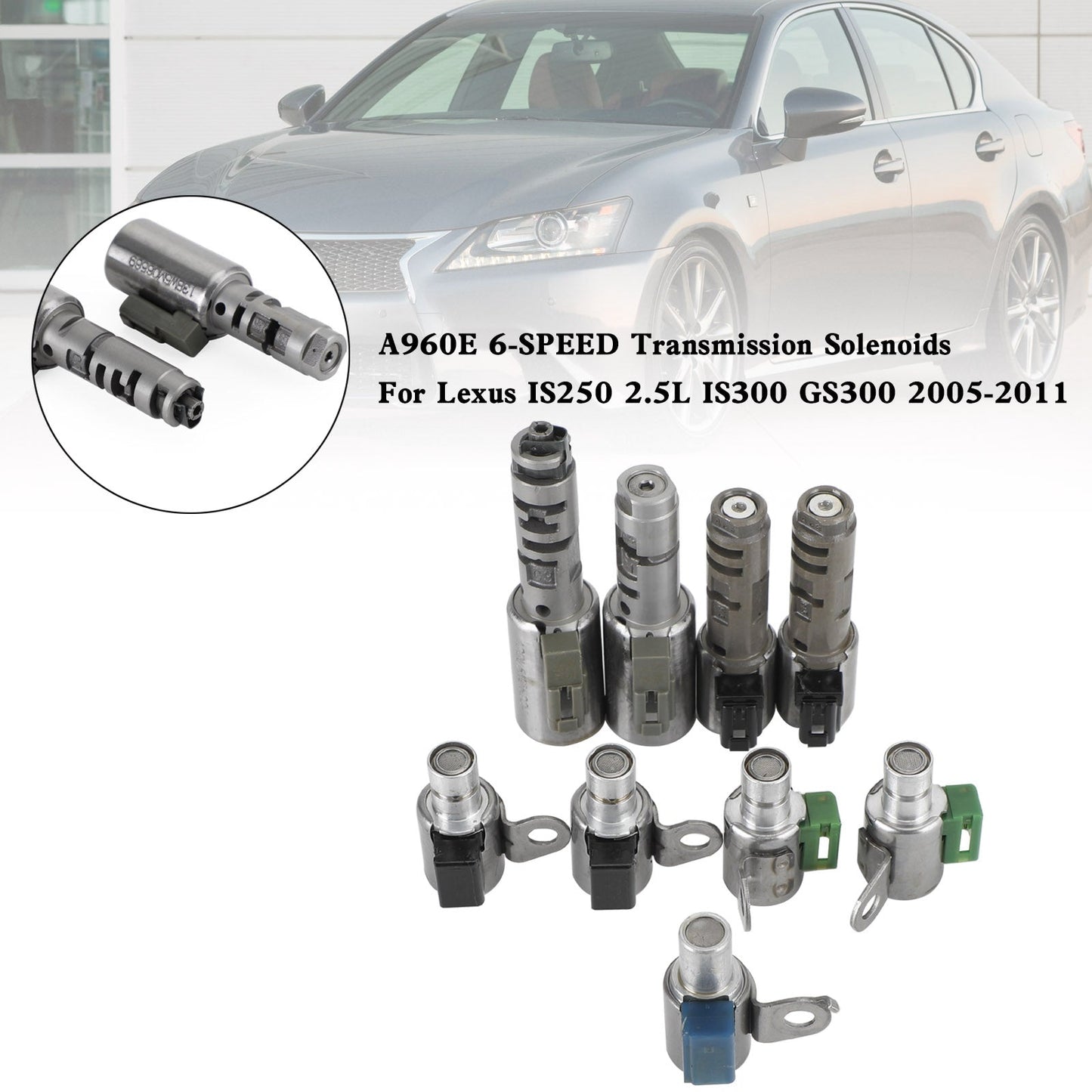 2005-2011 Lexus IS250 2.5L IS300 GS300 A960E 6-SPEED Trasmissione Solenoidi