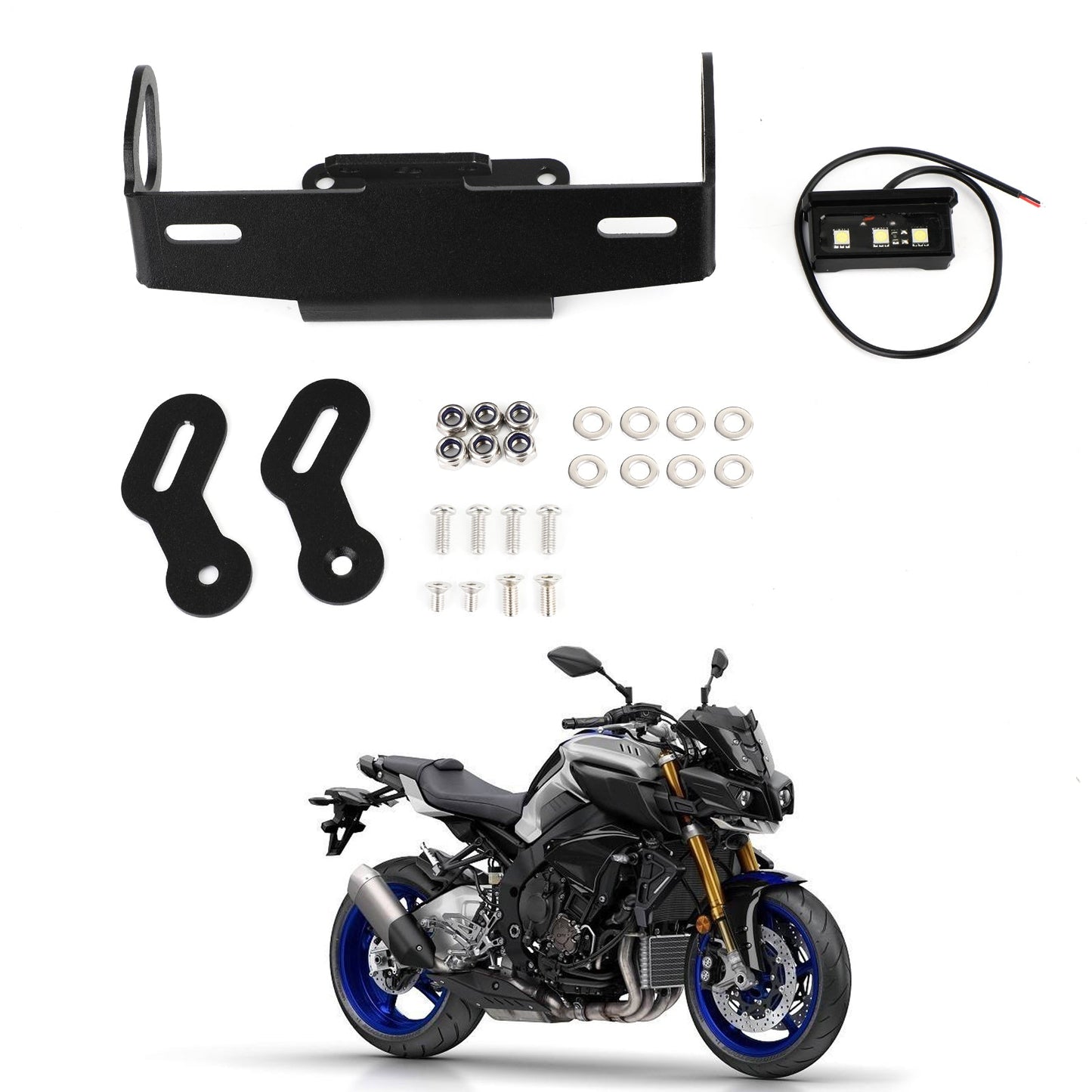 Staffa telaio porta targa moto per Yamaha MT07/09/10 Tracer generico