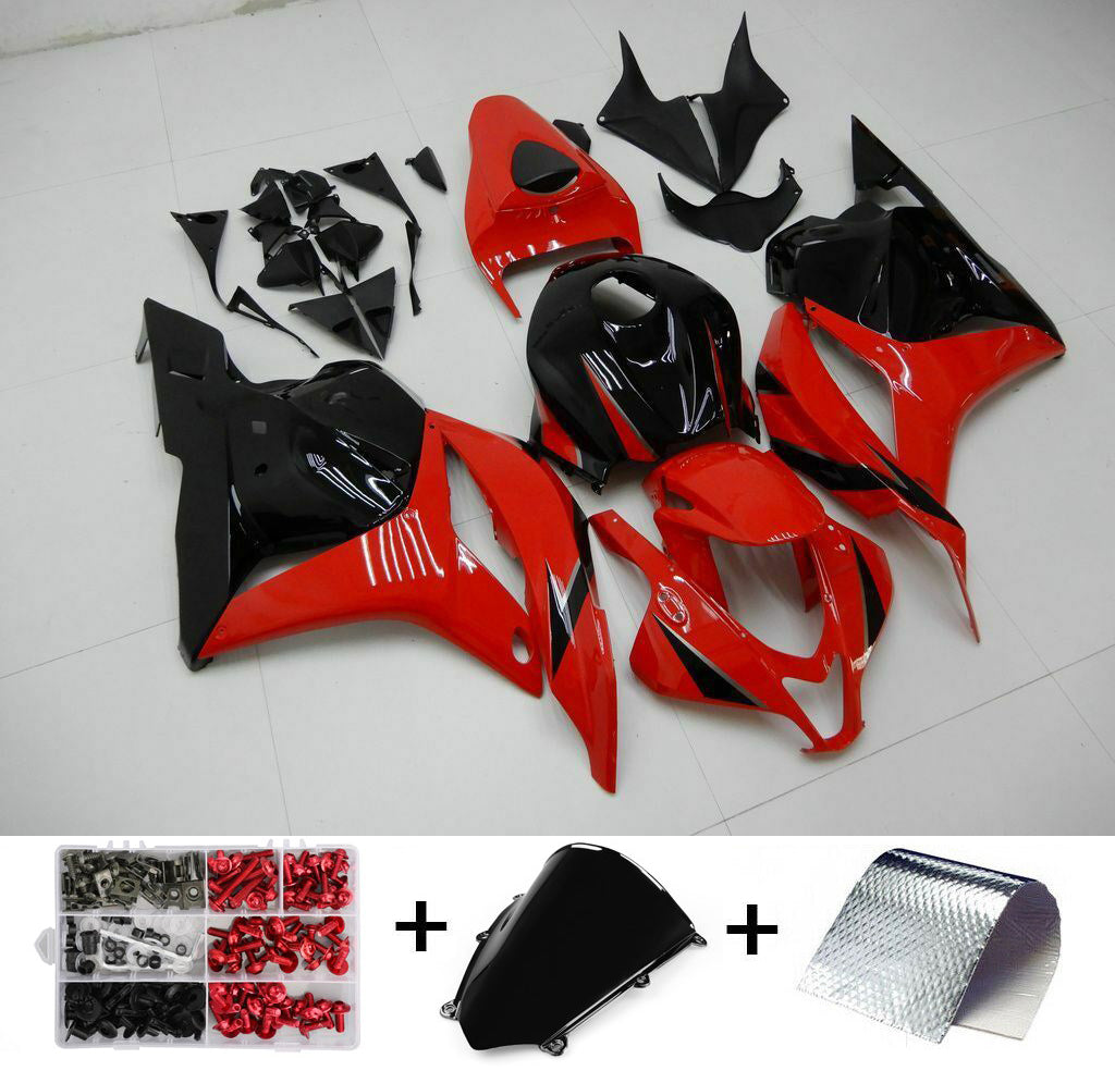 Amotopart 2009-2012 CBR600rr Honda Cladding Red & Black Kit