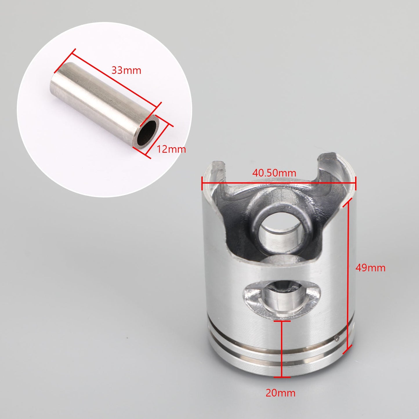 Piston Ring Pin Clip Kit Per Honda Live Dio Zx50 Topic Ww50 Lead Nh50 STD(40mm)0.25MM(40.25mm)0.50MM(40.50mm)Bore Size Generico