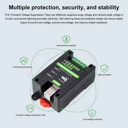 Convertitore isolato di livello industriale Circuiti multiprotezione da USB a RS485/RS422