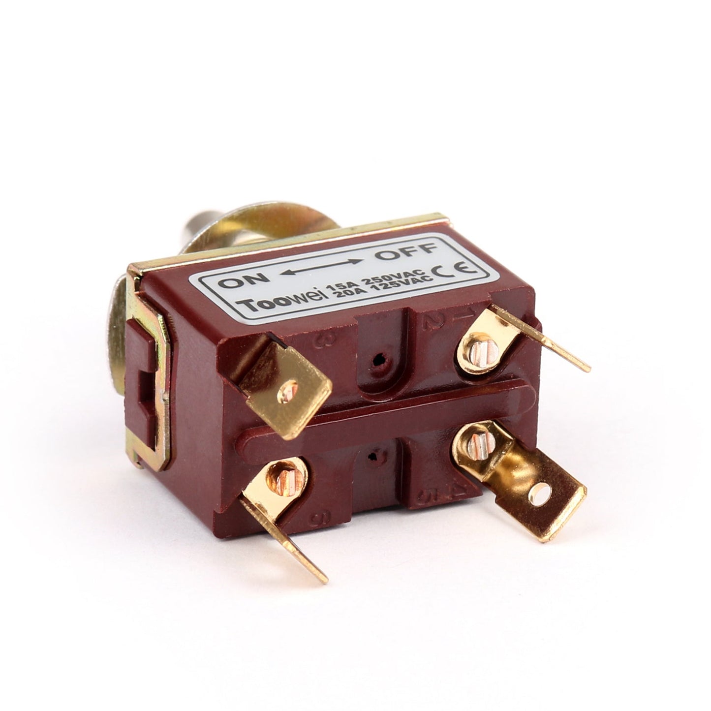 4 pezzi 2 terminali 4 pin ON-OFF 15A 250 V interruttore a levetta avvio DPST grado industriale
