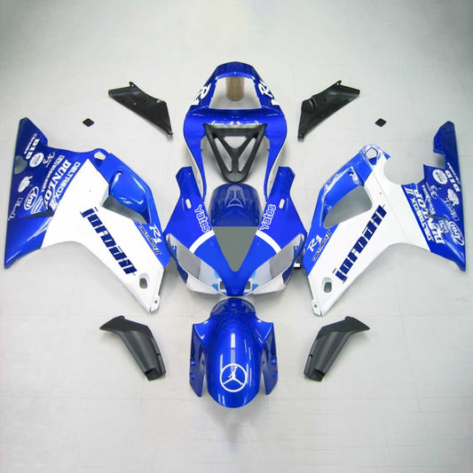 Amotopart Yamaha 2000-2001 YZF 1000 R1 Kit di spostamento bianco blu