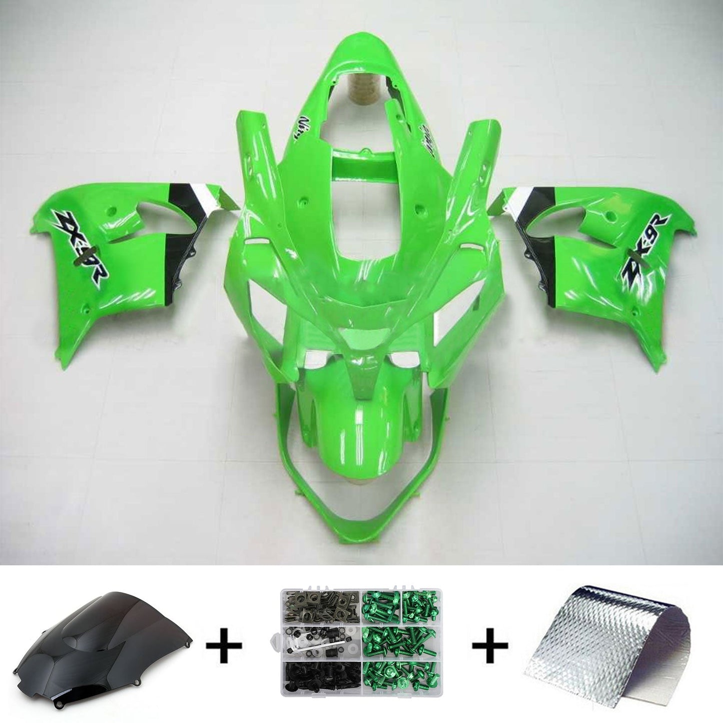 Amotopart Kawasaki 2002-2003 ZX9R Green Tearing Kit