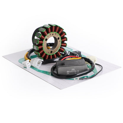Magneto Statore + Raddrizzatore di Tensione + Guarnizione Per Suzuki GN250 GN250E 1982-1994