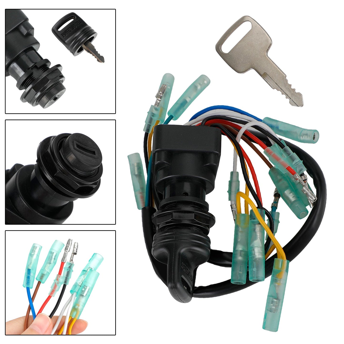 Interruttore a chiave di accensione per barche adatto per fuoribordo Yamaha 75-85-115-150HP 703-82510