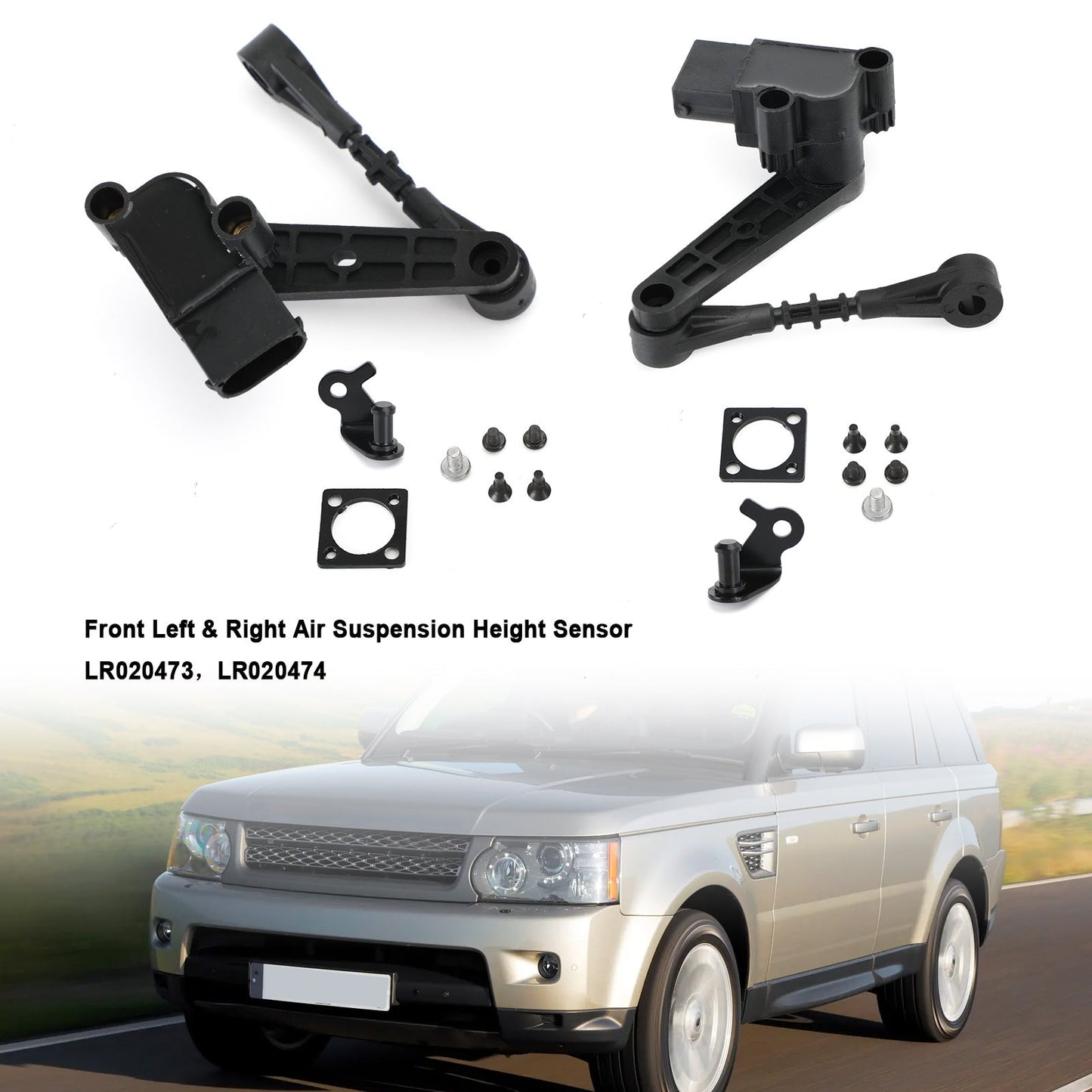 Coppia sensore di livello altezza anteriore destro e sinistro per Land Rover Range Rover Sport generico