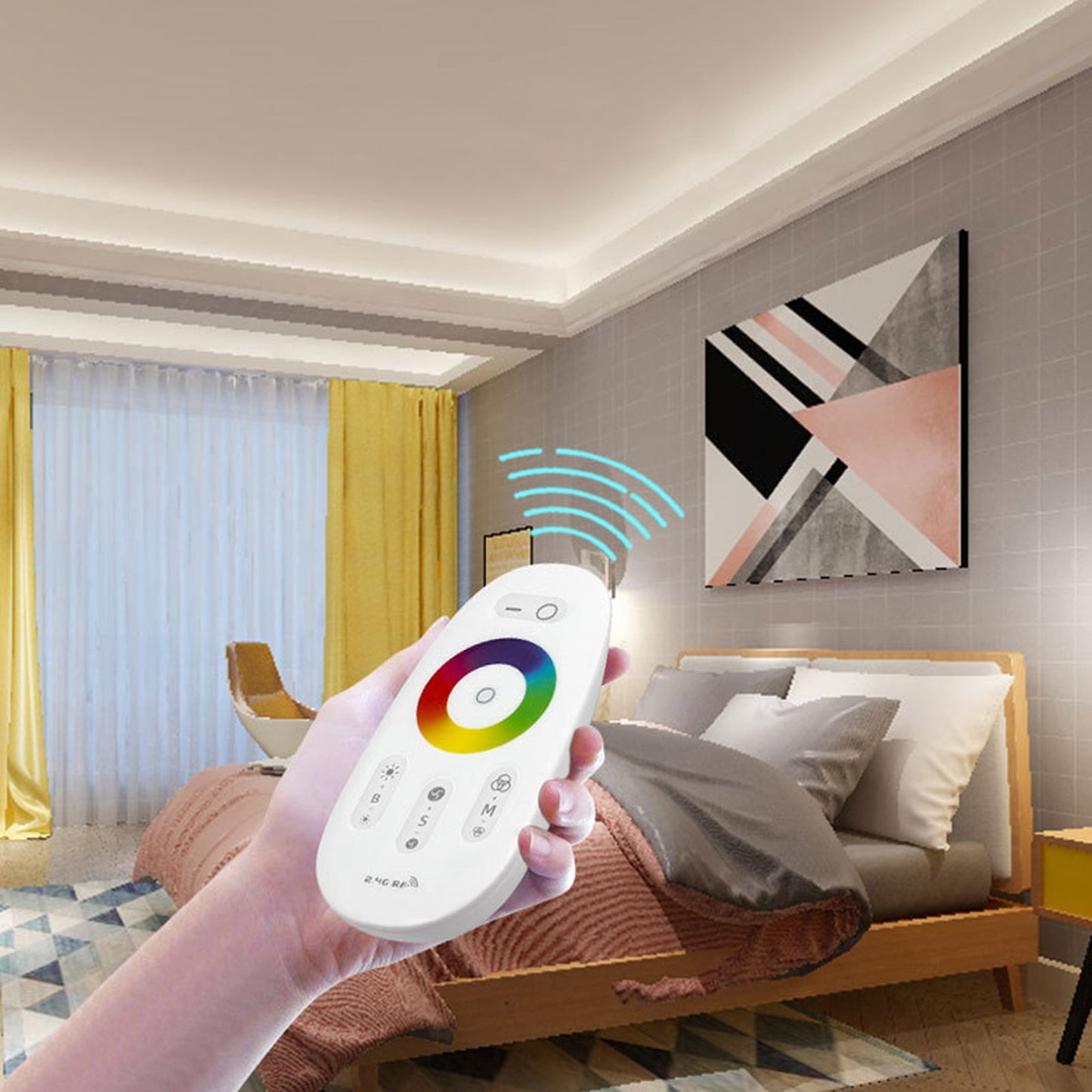 Telecomando 2.4G Touch RF Control per striscia luminosa a LED DC 12-24V RGBW