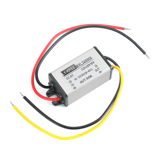 12V/24V a 5V 5A 25W Convertitore impermeabile Step Down Volt Modulo di alimentazione