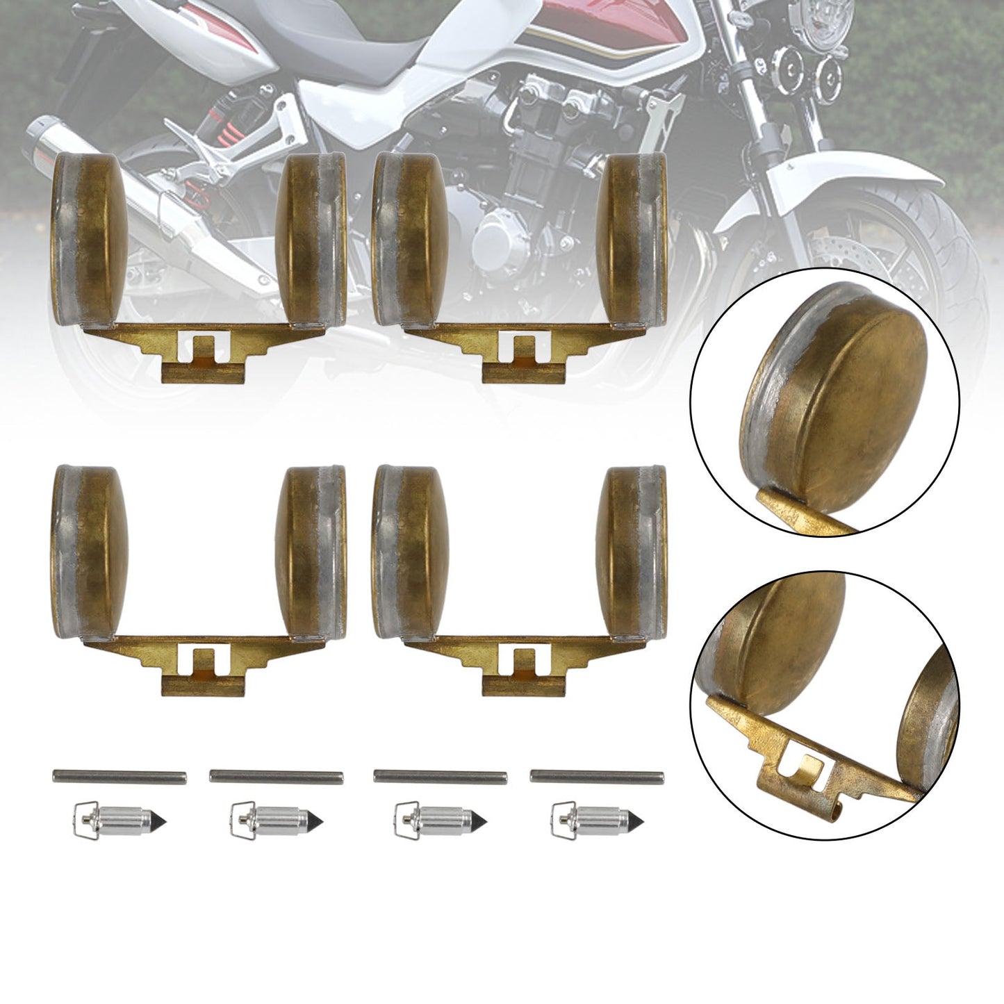 Honda CB100 CB350 XL100 XL125 XL175 SL100 4X kit riparazione carburatore galleggiante