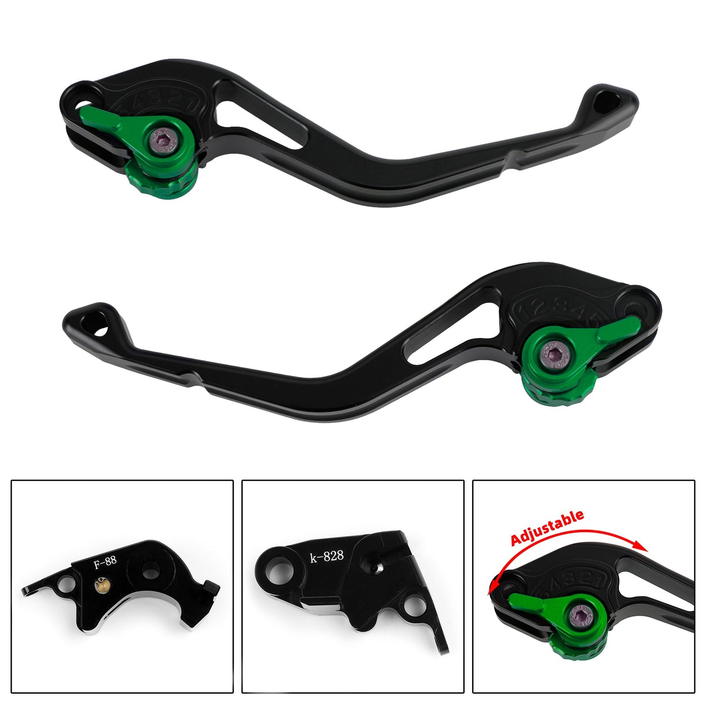 Kawasaki Z750R Z1000 ZX10R ZX6R/636 NEW Leva Freno Frizione Corta