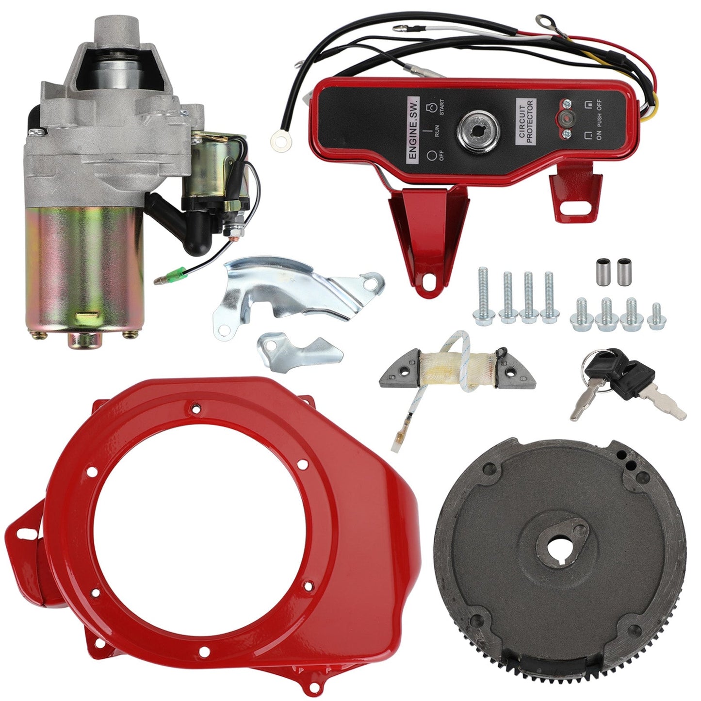 Kit avviamento elettrico Coperchio ventola accensione avviamento per kit volano Honda GX160 GX200