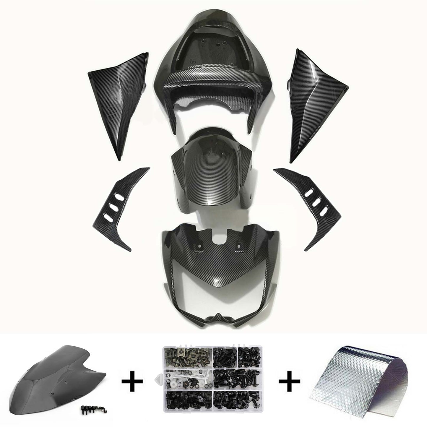 Amotopart Kawasaki Z1000 2003-2006 Kit carena Carrozzeria Plastica ABS