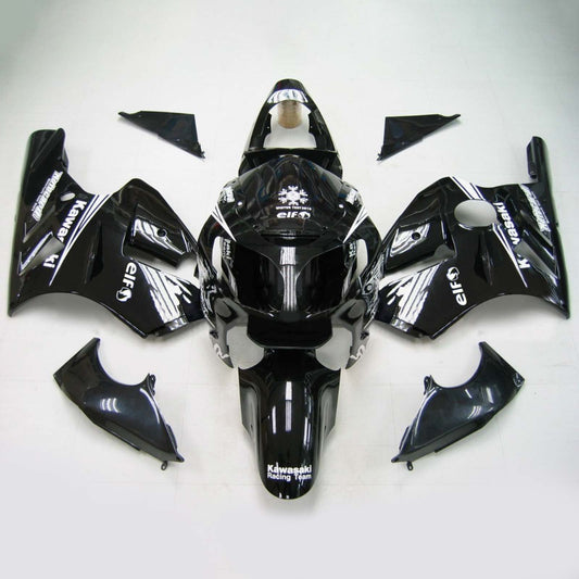 Amotopart Kawasaki 2000-2001 ZX12R Black con kit di vendita del logo Wei? EM