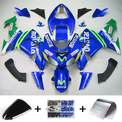 Amotopart Kawasaki ZX10R 2006-2007 Kit di rivestimento blu