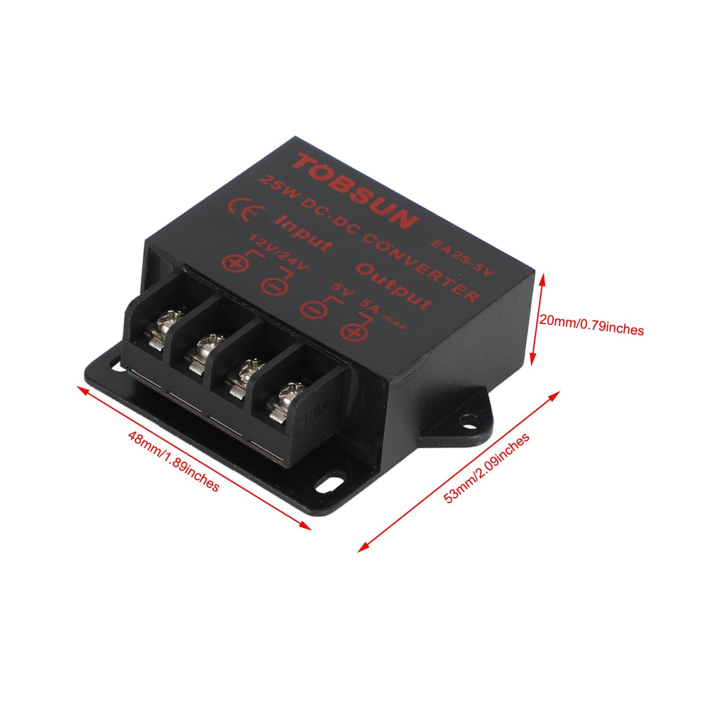 DC 12V/24V a 5V 5A 25W Convertitore Regolatore Alimentatori Trasformatore