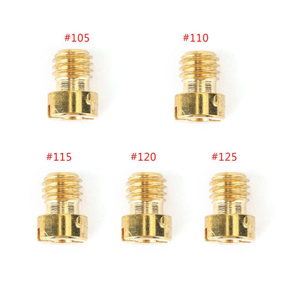 Scooter Moto ATV 5PCS 5mm Carburatore Rotondo Principali Getti Per Keihin Carb GY6 #105 #110 #115 120 125 Generico