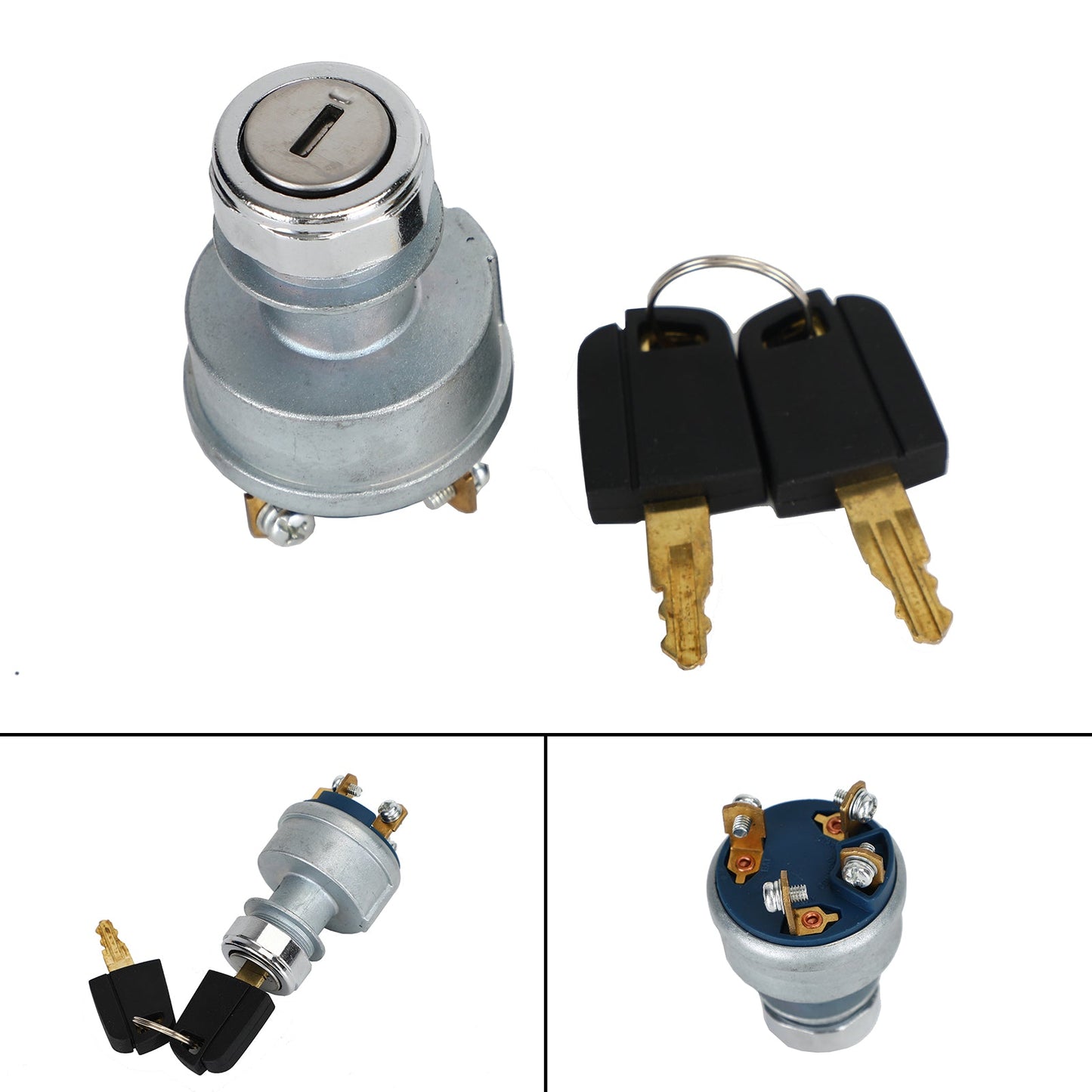 Interruttore di accensione del motorino di avviamento per Caterpillar 9G7641 9G-7641 con 2 chiavi