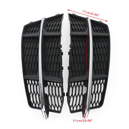 Paraurti anteriore griglia inferiore griglia per Audi A6 C7 S-Line 2016-2018 nero cromato generico