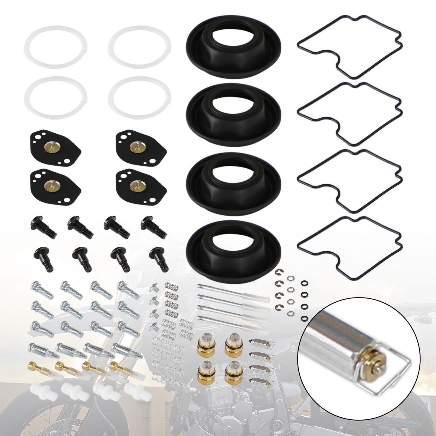 Suzuki DRZ400 DRZ400E DRZ400S DRZ400SM 4X Carburatore Ricostruzione Kit di Riparazione