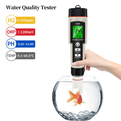 Penna per test portatile 4 in 1 ricca di idrogeno Tester per misuratore di qualità dell'acqua PH/ORP/TEMP