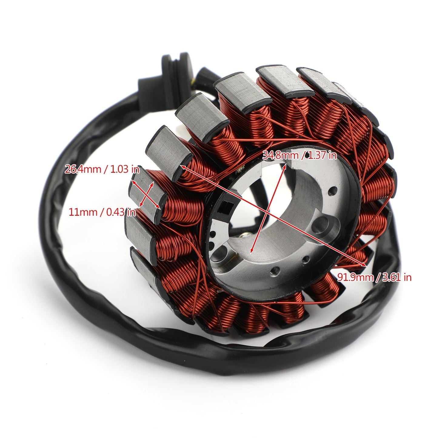 ALTERNATORE GENERATORE STATORE per Honda CBR125 CBR 125 R/RS/RT 11-17 31120-KPP-T01 Generico