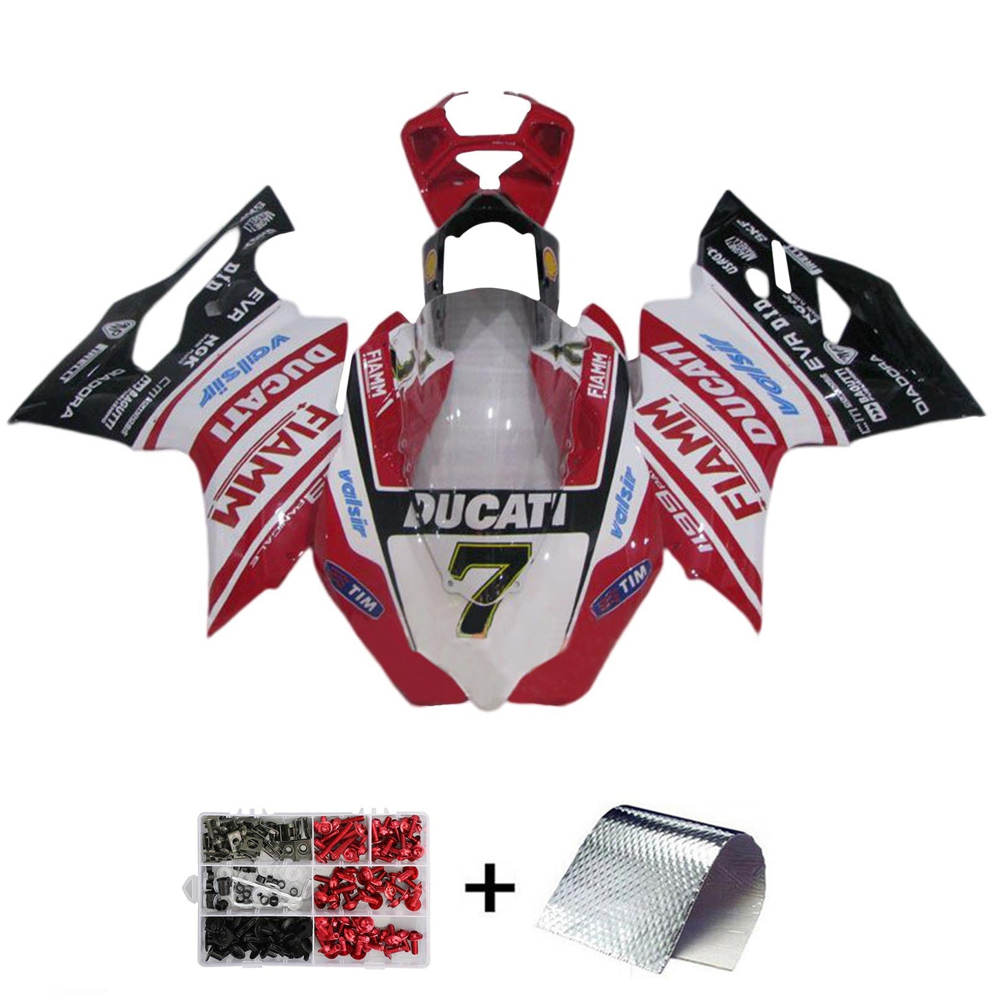 Amotopart Ducati 1199 2012-2015 Kit Carena Carrozzeria Plastica ABS