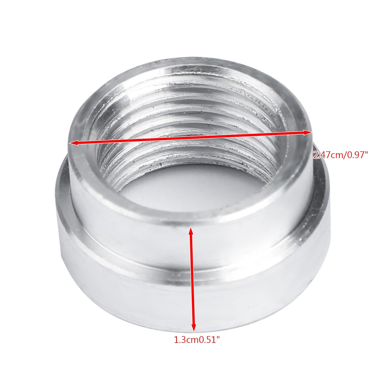 Saldatura in alluminio femmina M18X1.5 sul tappo del raccordo