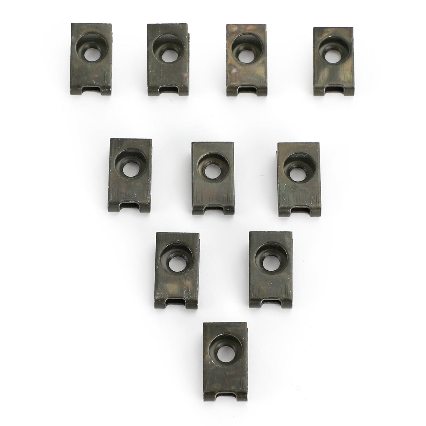 10 x piccoli M5 5 mm clip a molla per carenatura moto Speed Spire Nuts clip U dado generico