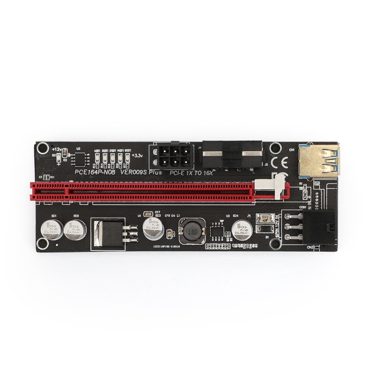 009S Plus PCI-E Riser Card Adattatore PCI Express da 1X a 16X Cavo dati USB 3.0