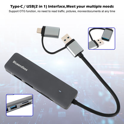 Type-C+USB Interface Hub PD100W Docking Station per Windows Mac OS Linux